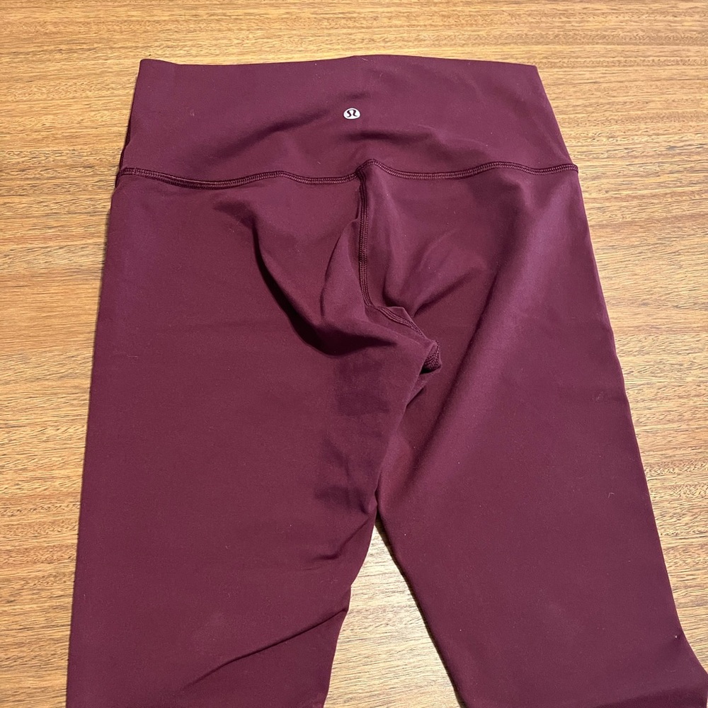 Lululemon Maroon Leggings Size 8